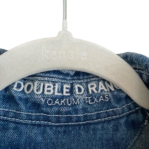 Double D Ranch PLUS Boho Western Desert Dry Goods Embroidered Jean Jacket Sz 1X - Picture 7 of 12